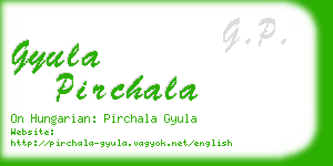 gyula pirchala business card